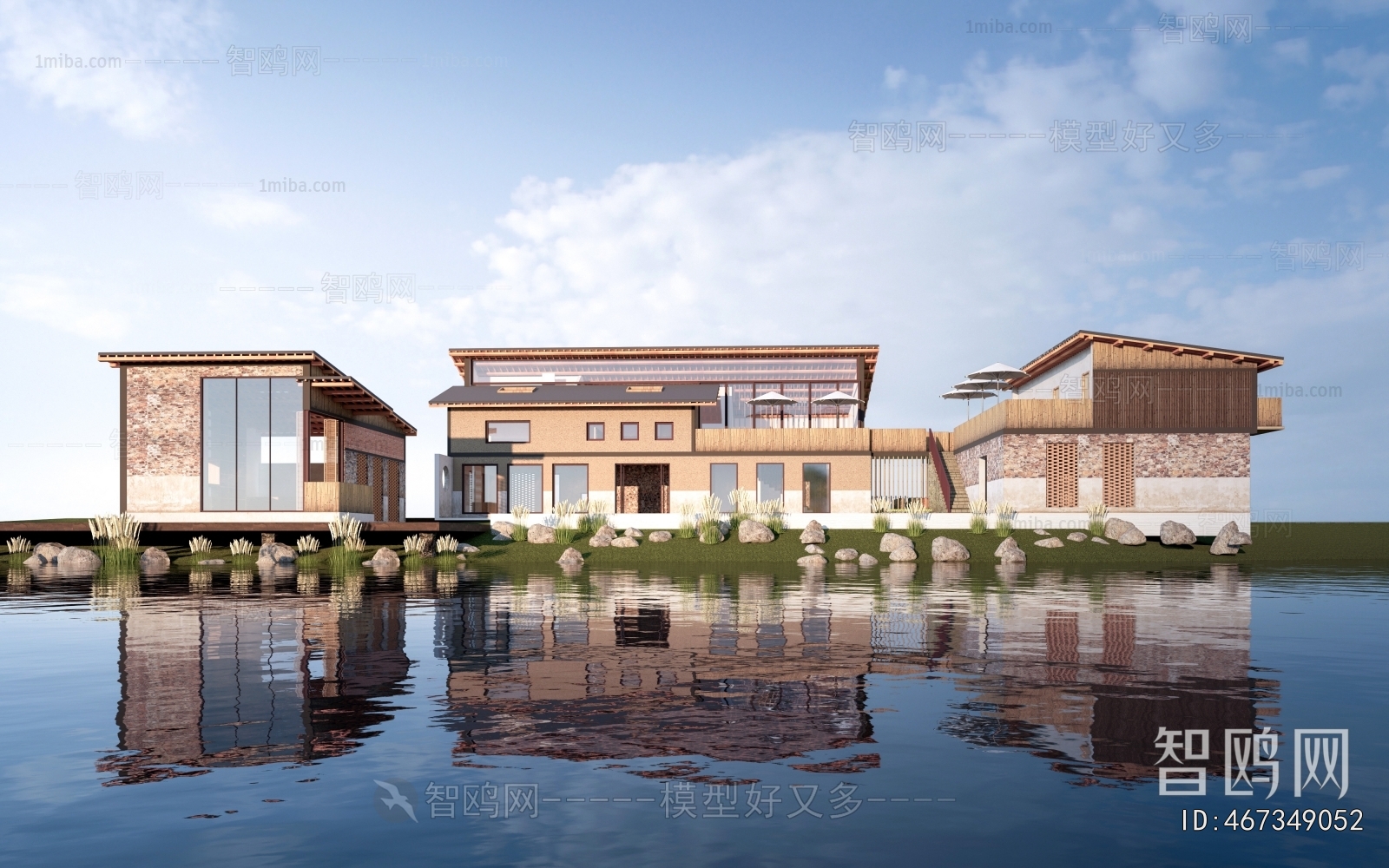 New Chinese Style Appearance Of Commercial Building