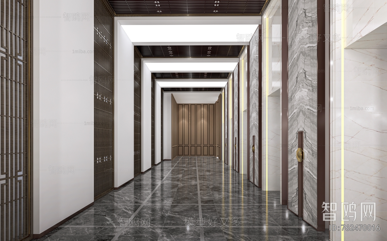 New Chinese Style Elevator Hall