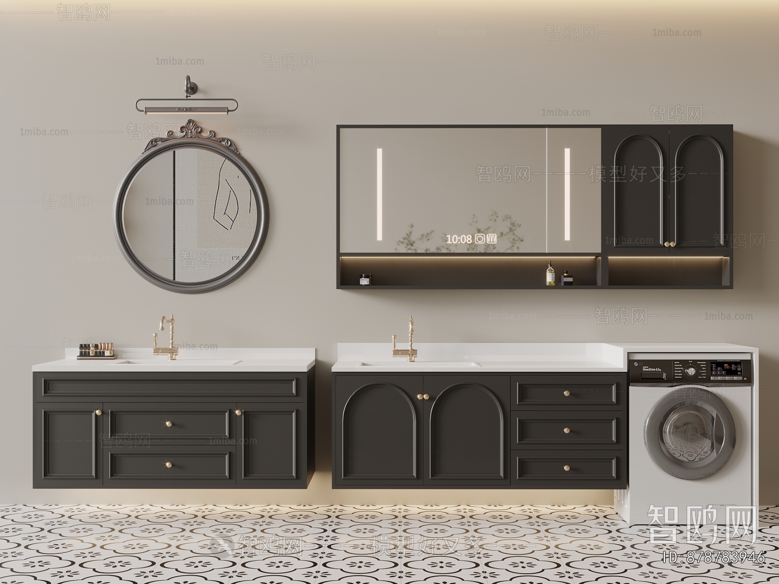 French Style Bathroom Cabinet