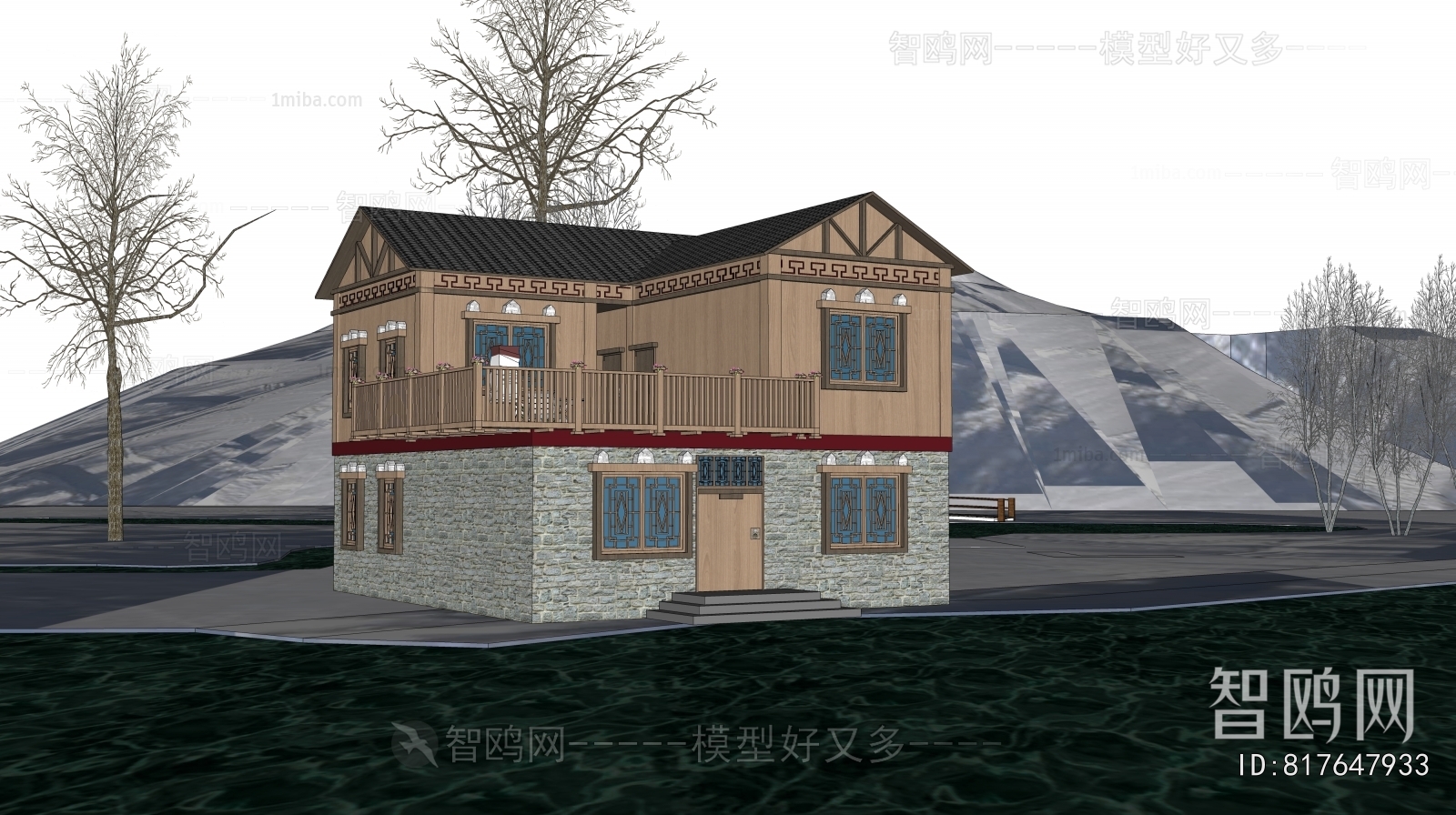 New Chinese Style Appearance Of Commercial Building