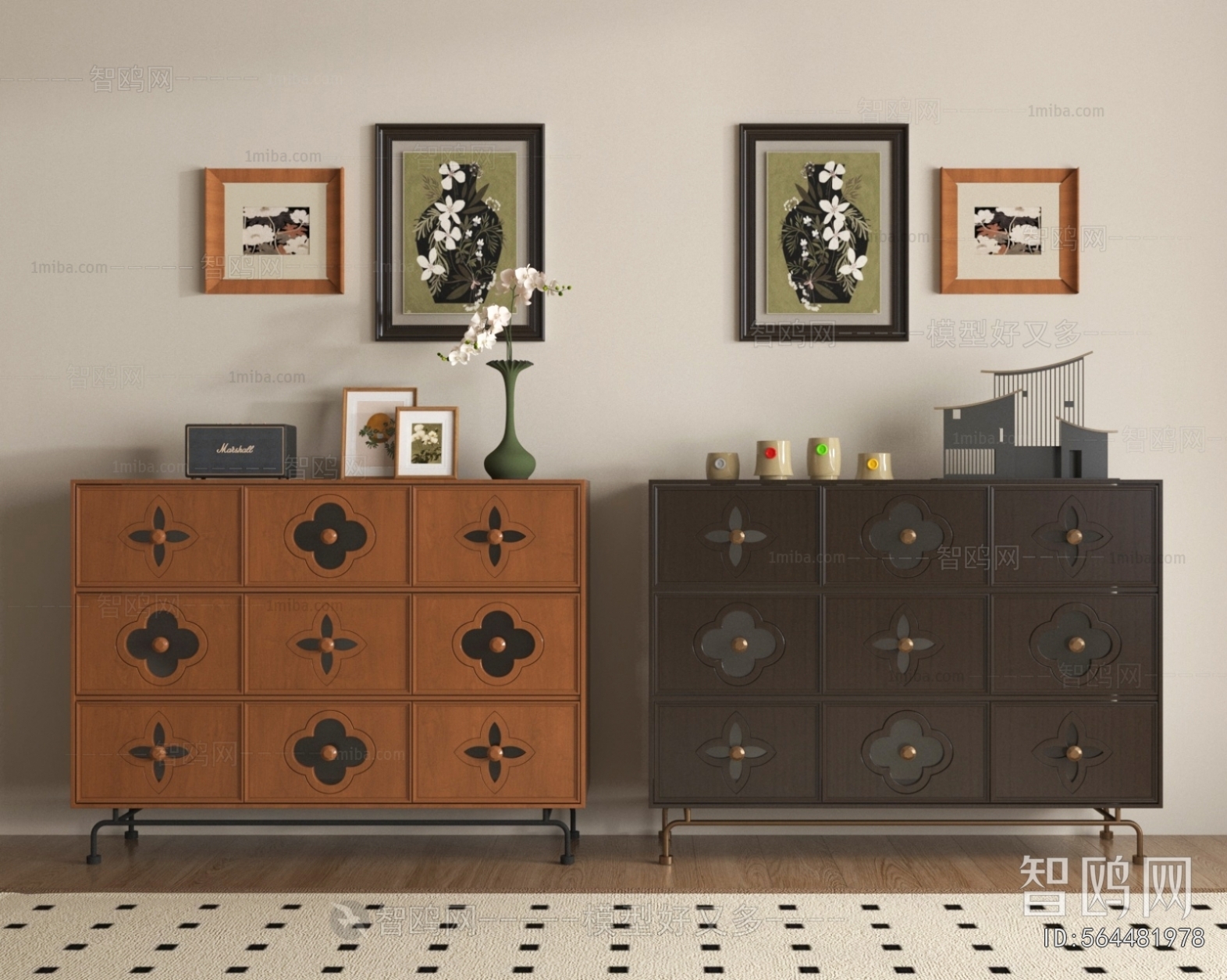 French Style Side Cabinet