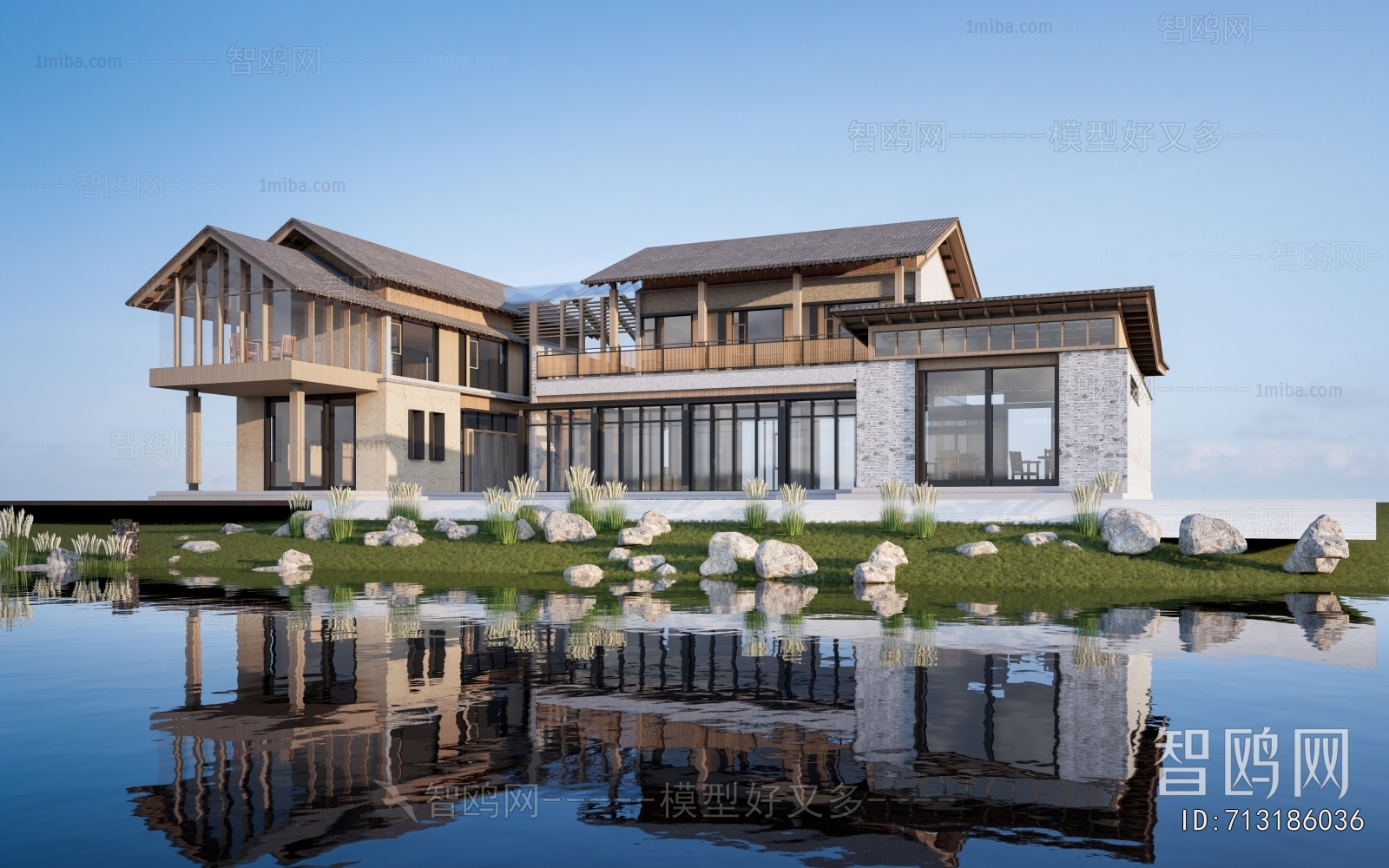 New Chinese Style Appearance Of Commercial Building