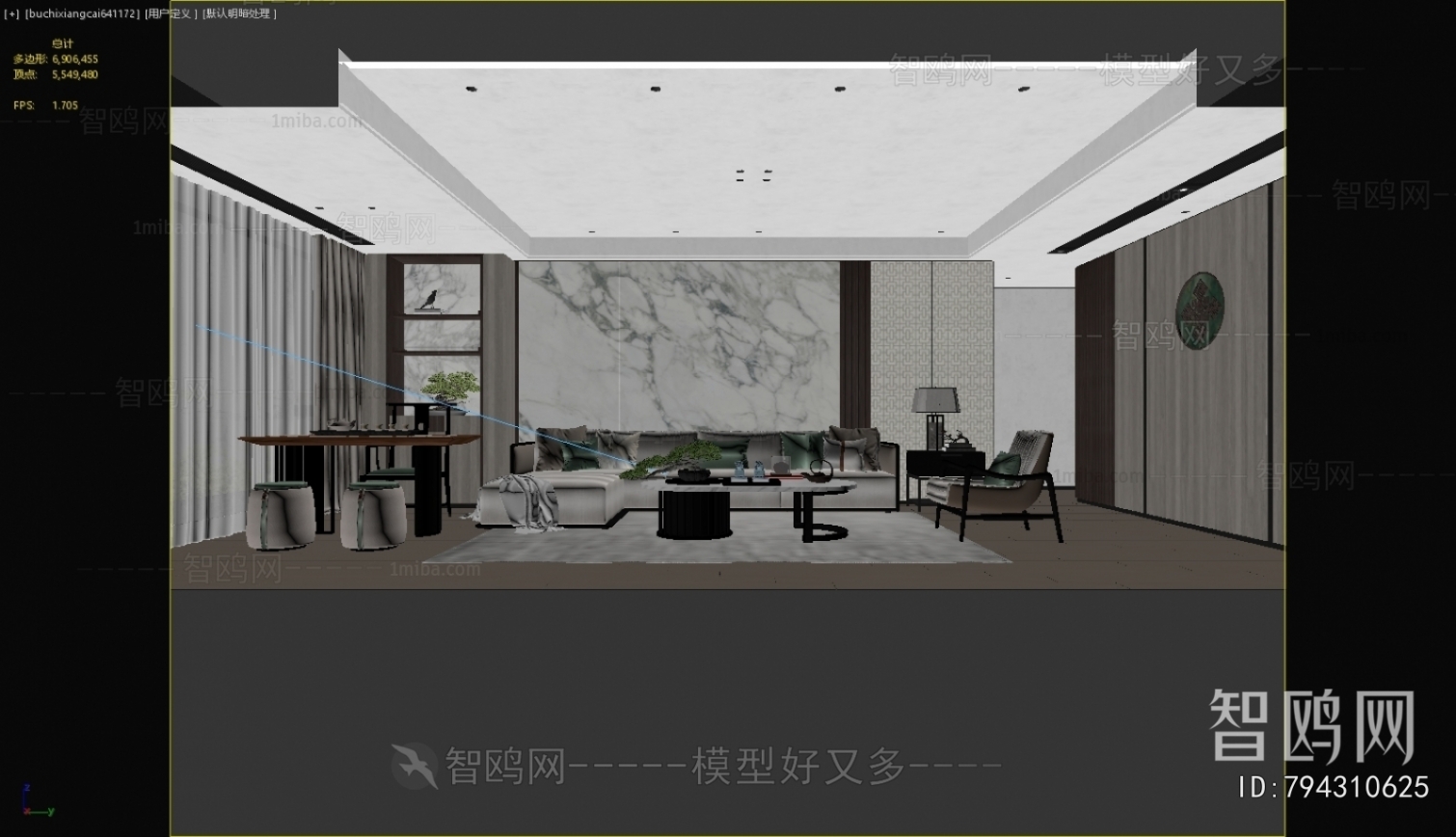 New Chinese Style A Living Room