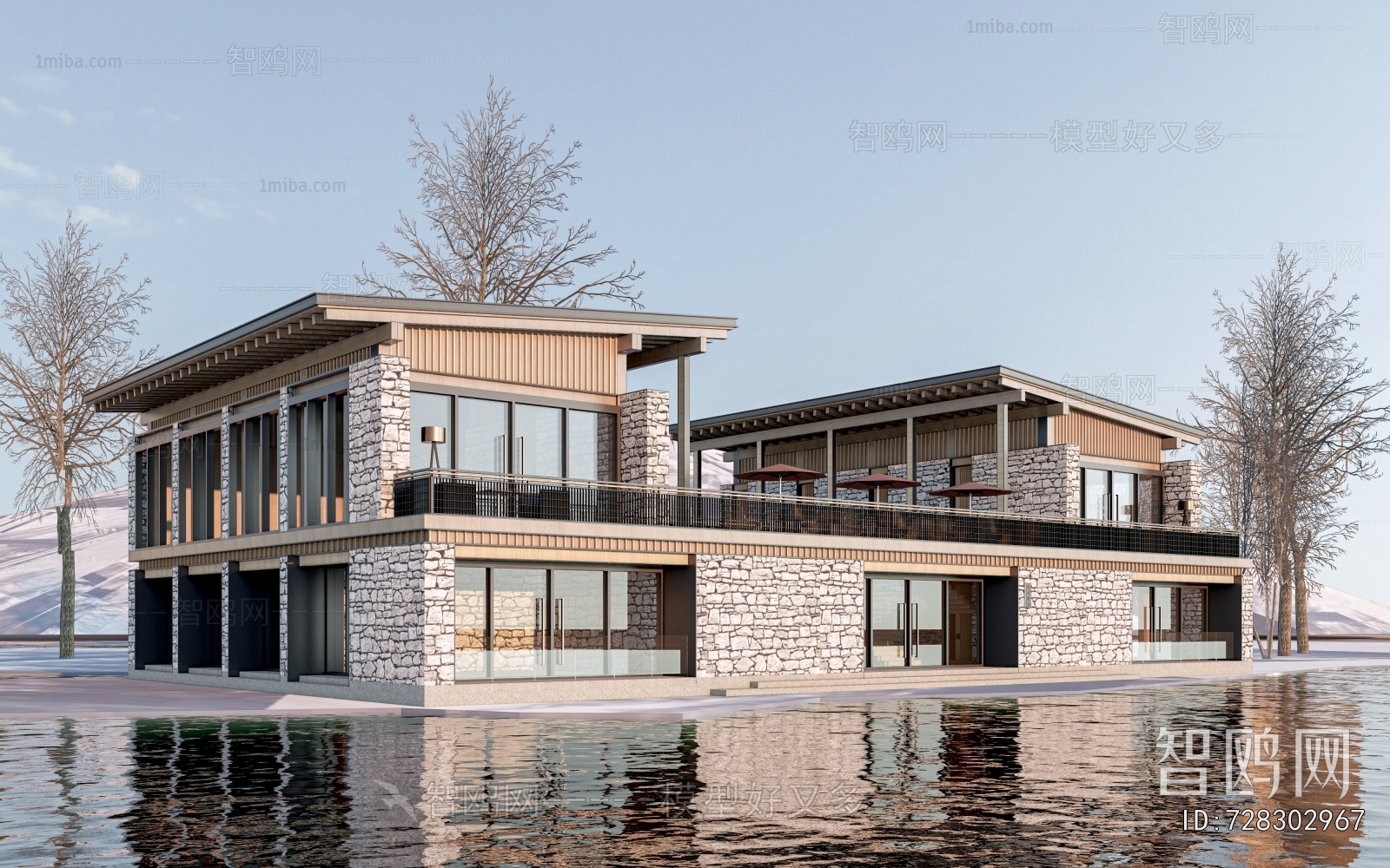 New Chinese Style Appearance Of Commercial Building