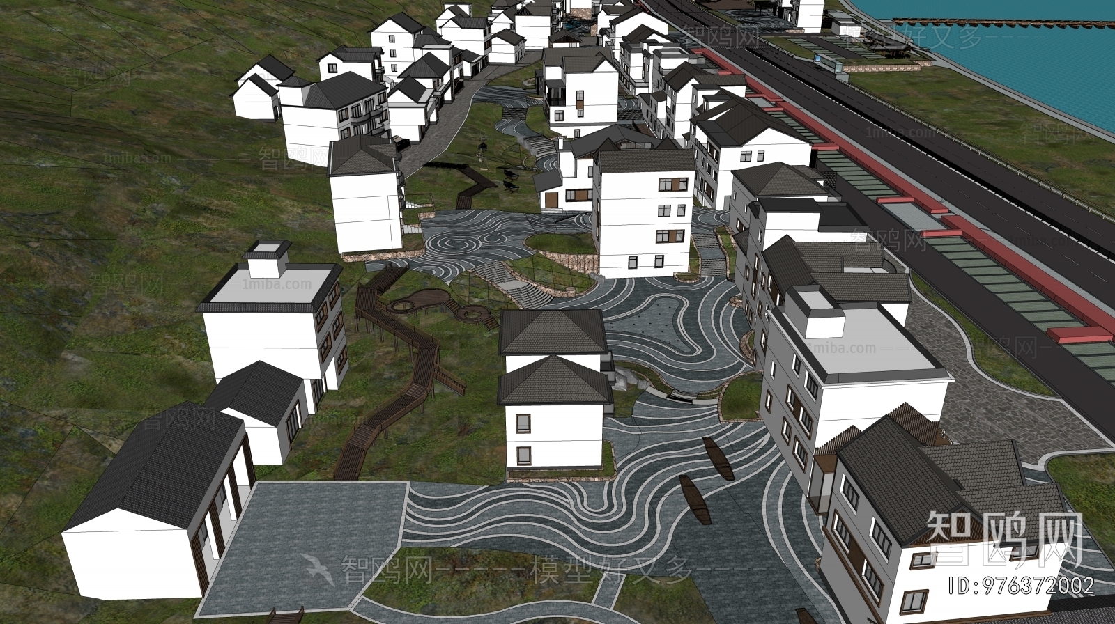 Modern Architectural Bird's-eye View Planning