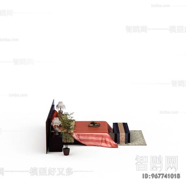 New Chinese Style Double Bed