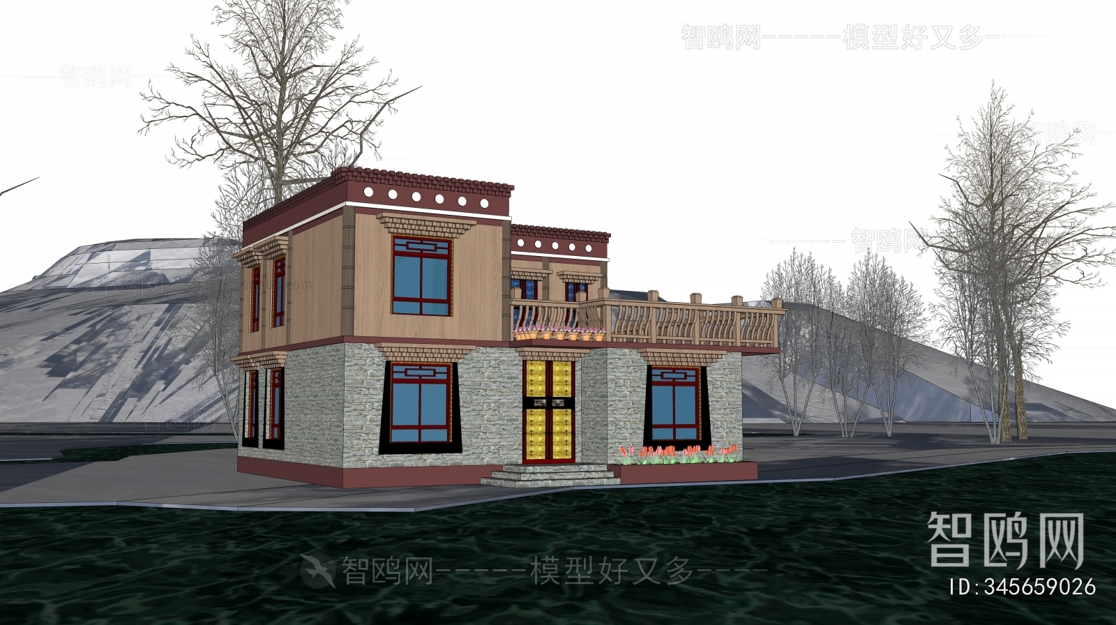 New Chinese Style Appearance Of Commercial Building