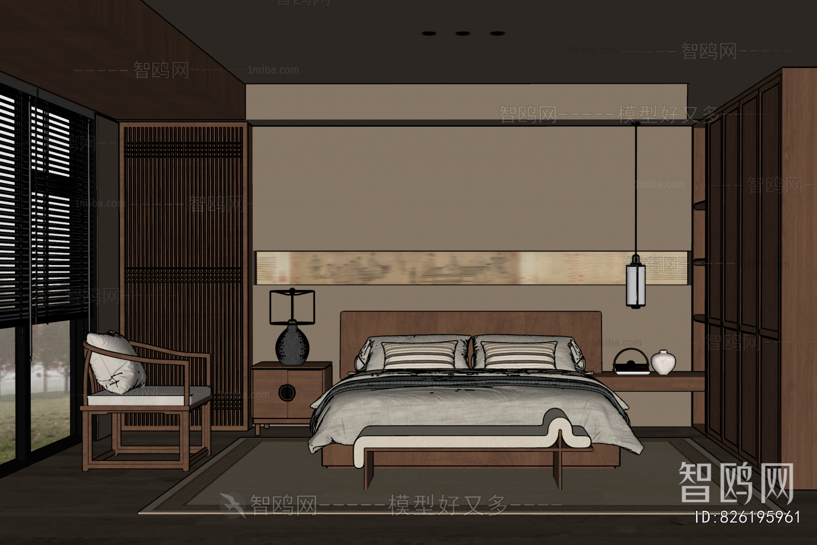 New Chinese Style Bedroom
