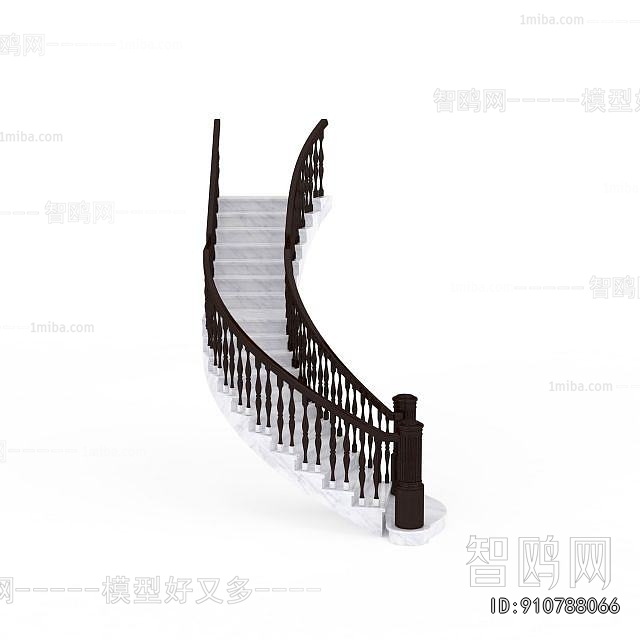 Simple European Style Rotating Staircase