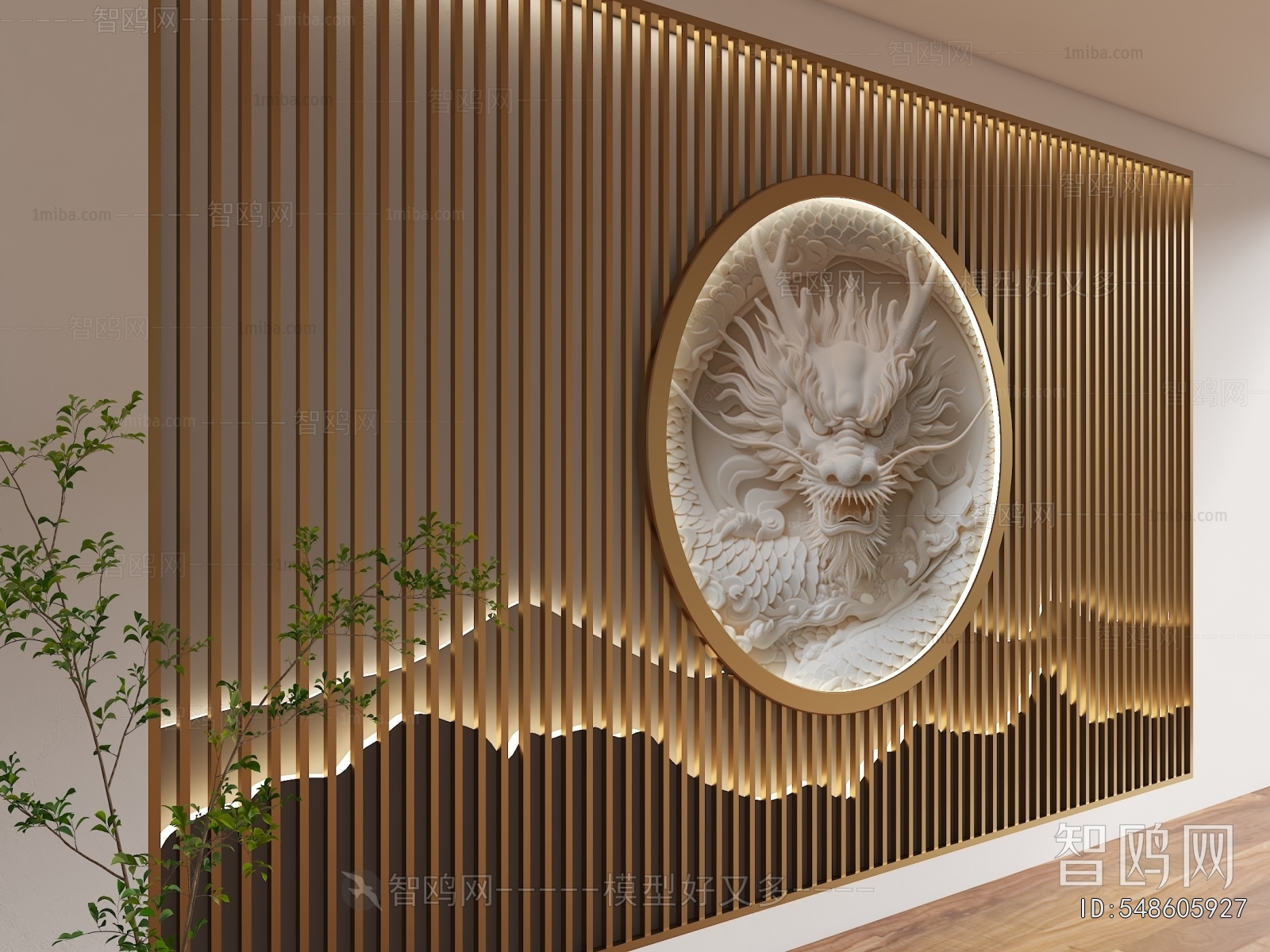 New Chinese Style TV Wall