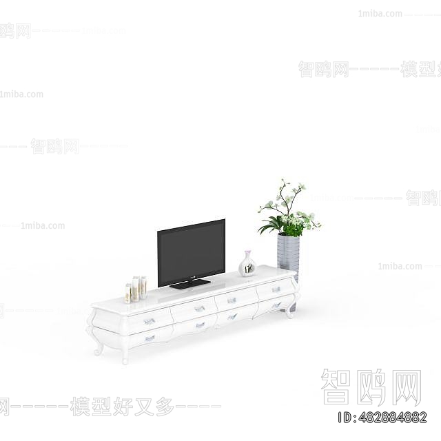 Simple European Style TV Cabinet