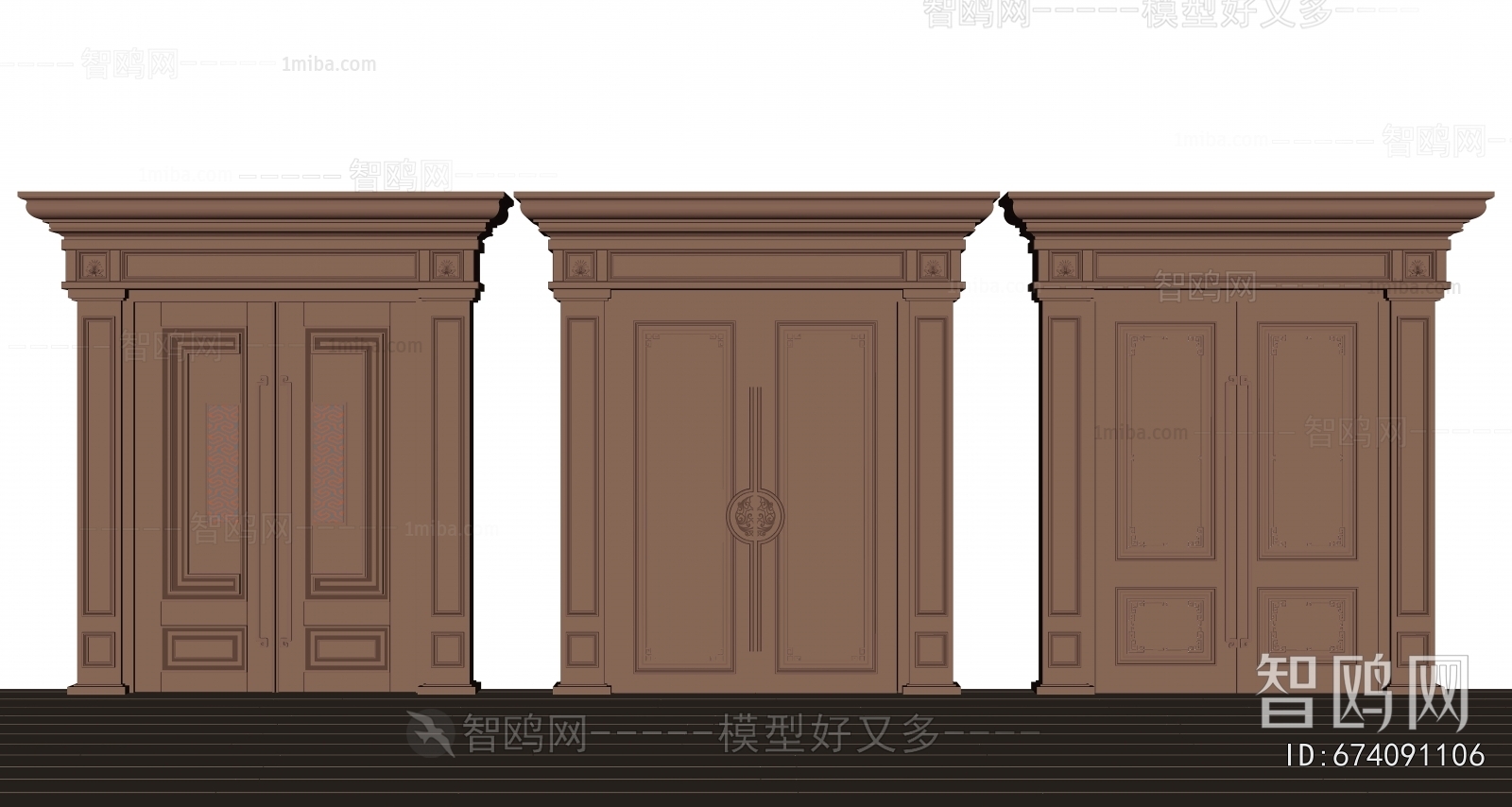 New Chinese Style Double Door