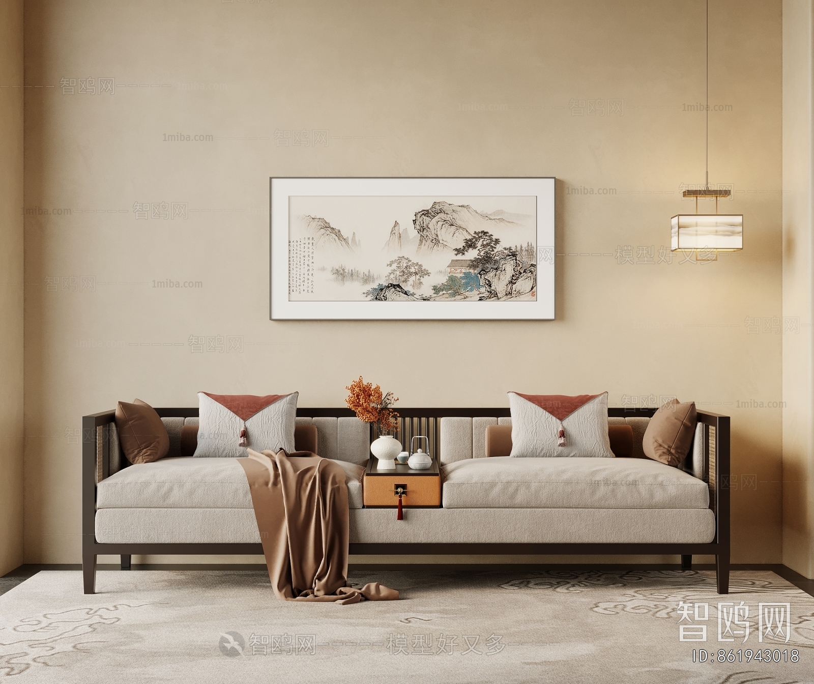 New Chinese Style A Sofa For Two