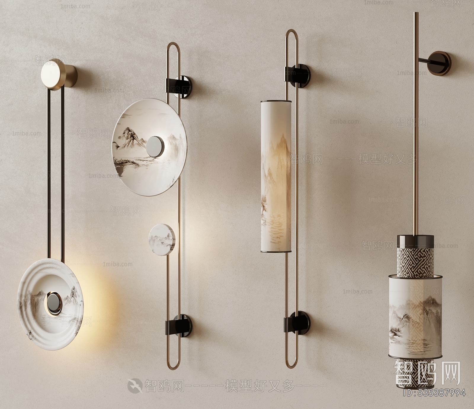 New Chinese Style Wall Lamp