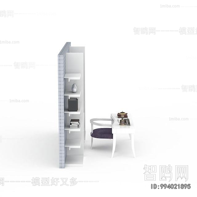 Simple European Style Computer Desk And Chair