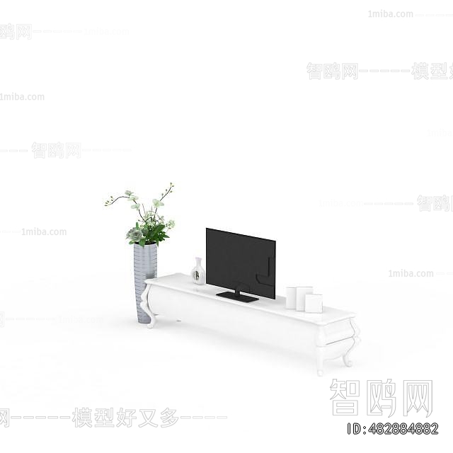 Simple European Style TV Cabinet