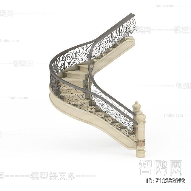 European Style Rotating Staircase