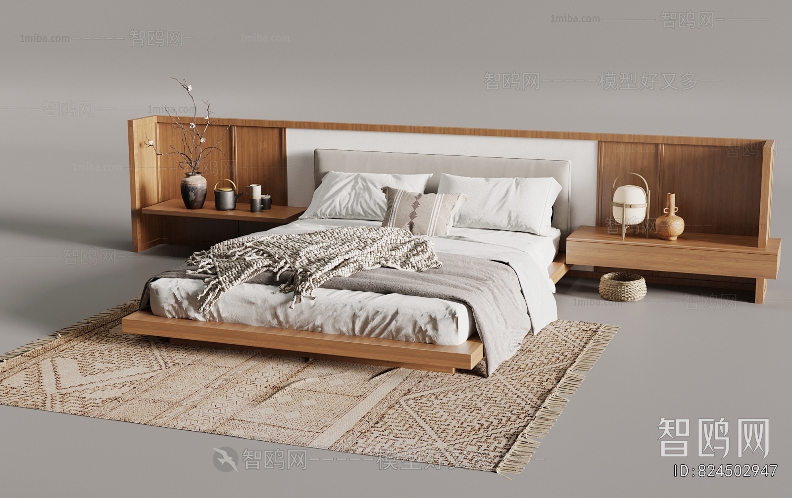 New Chinese Style Double Bed