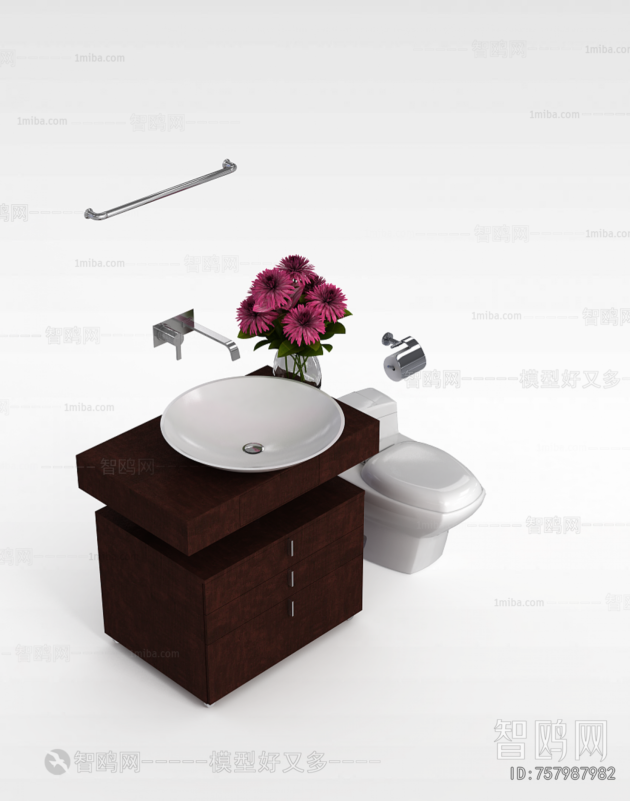 New Chinese Style Bathroom Cabinet