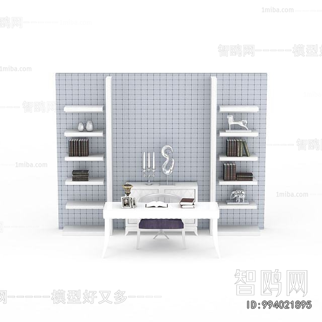 Simple European Style Computer Desk And Chair