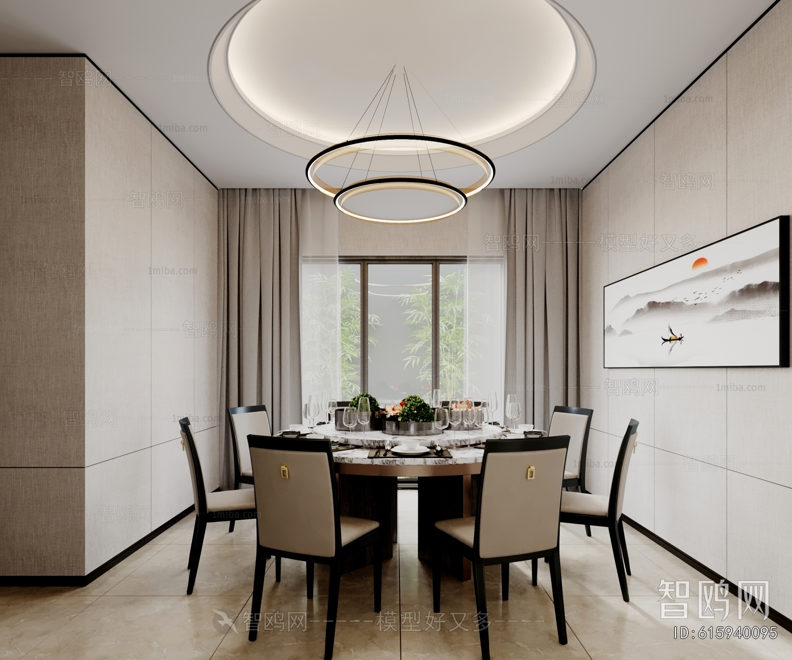 New Chinese Style Dining Room