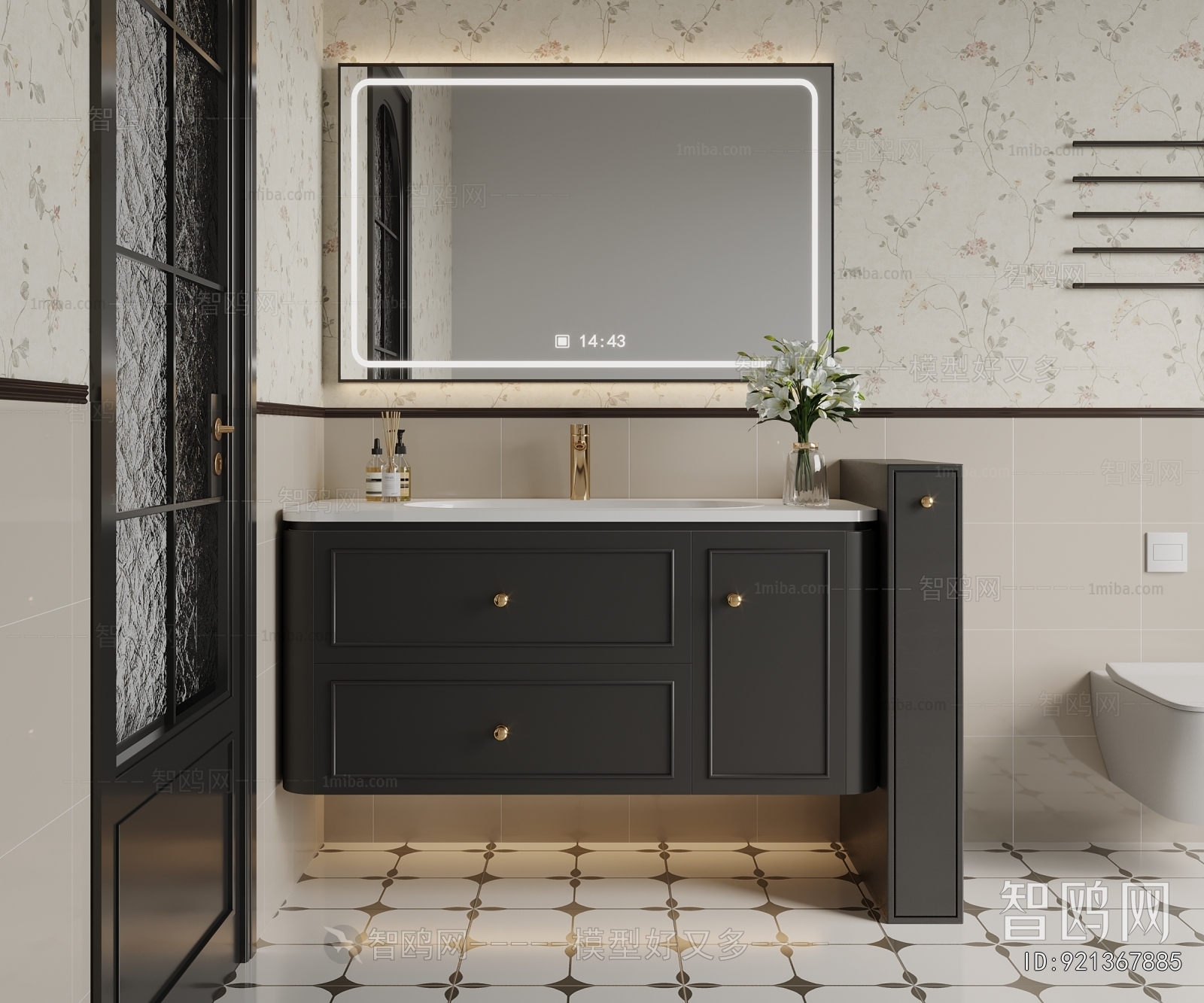 French Style Bathroom Cabinet