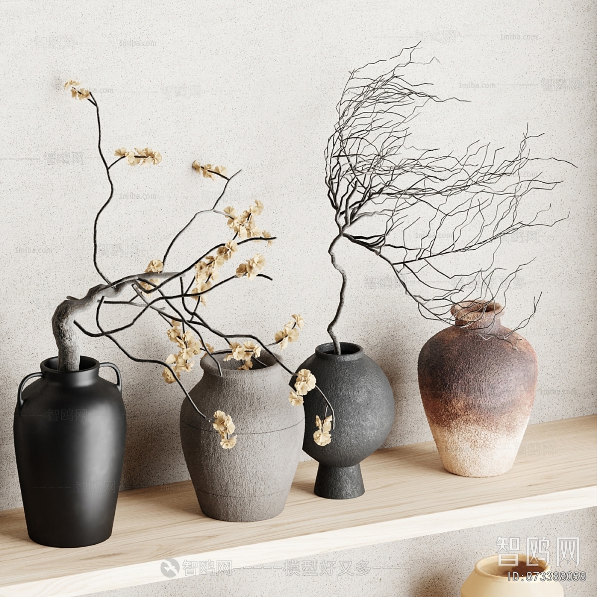 Wabi-sabi Style Clay Pot