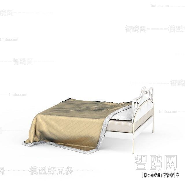 Simple European Style Double Bed