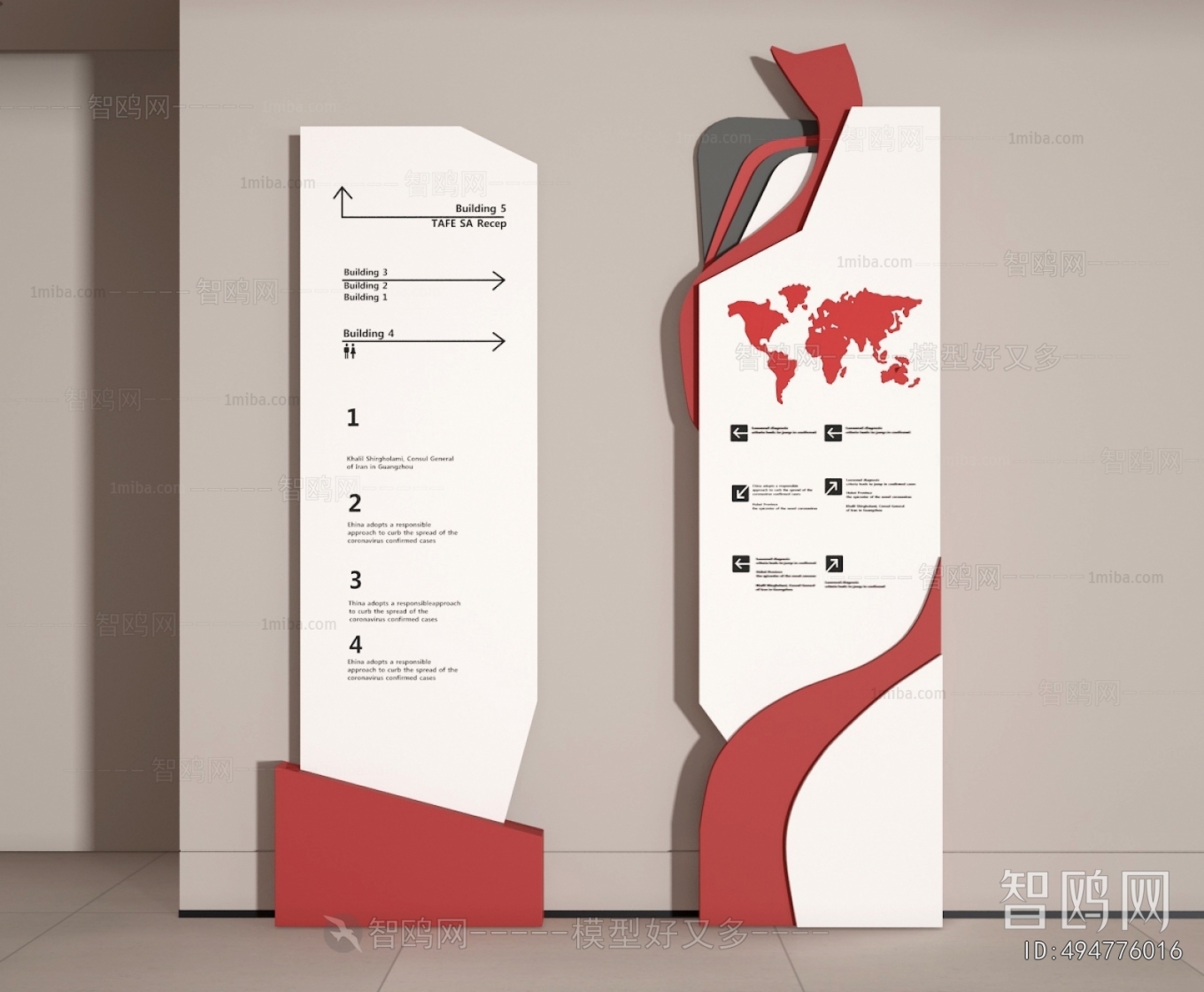 Modern Guide Board/bulletin Board