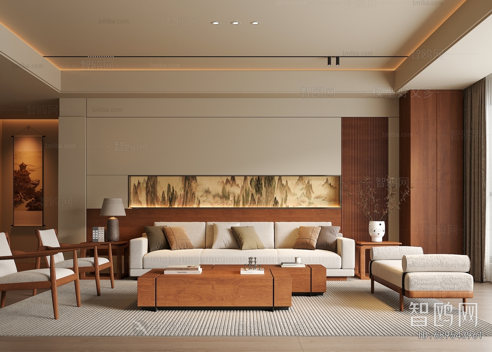 New Chinese Style A Living Room