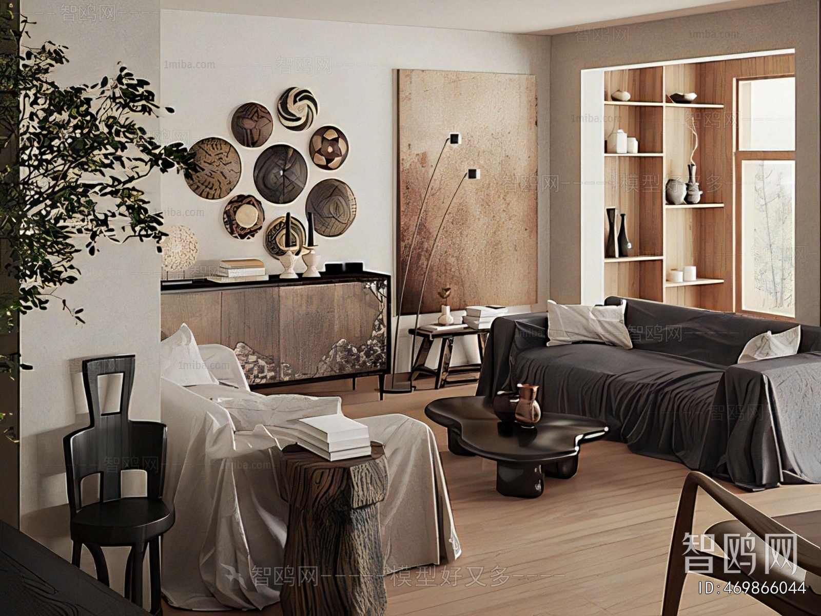 Wabi-sabi Style A Living Room