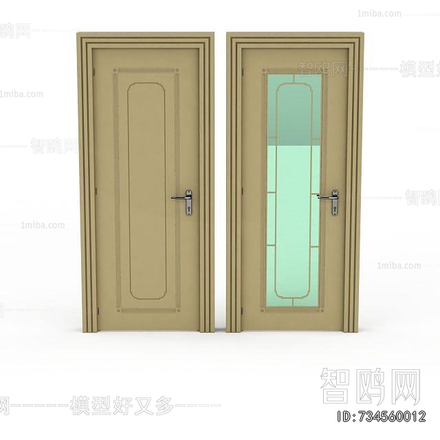 Simple European Style Single Door
