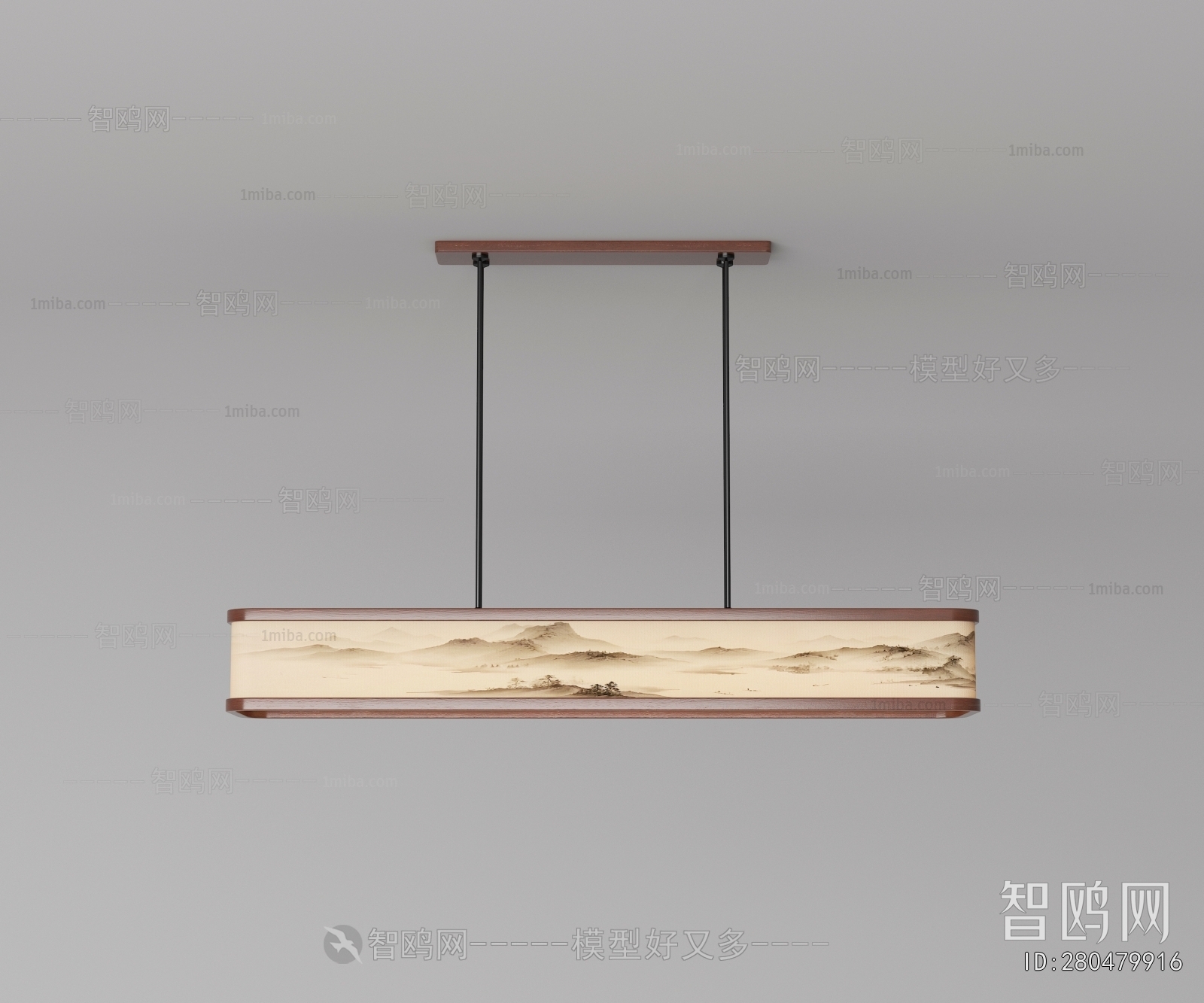 New Chinese Style Long Chandelier