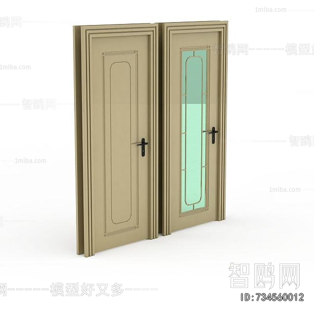 Simple European Style Single Door