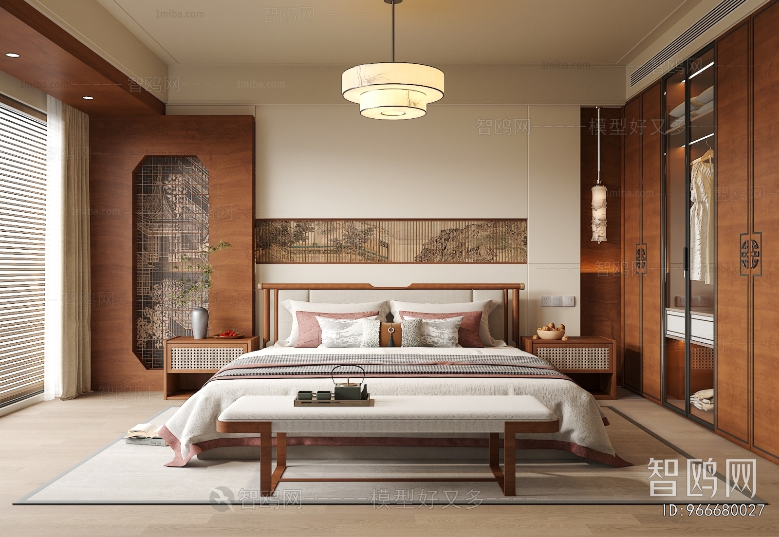 New Chinese Style Bedroom