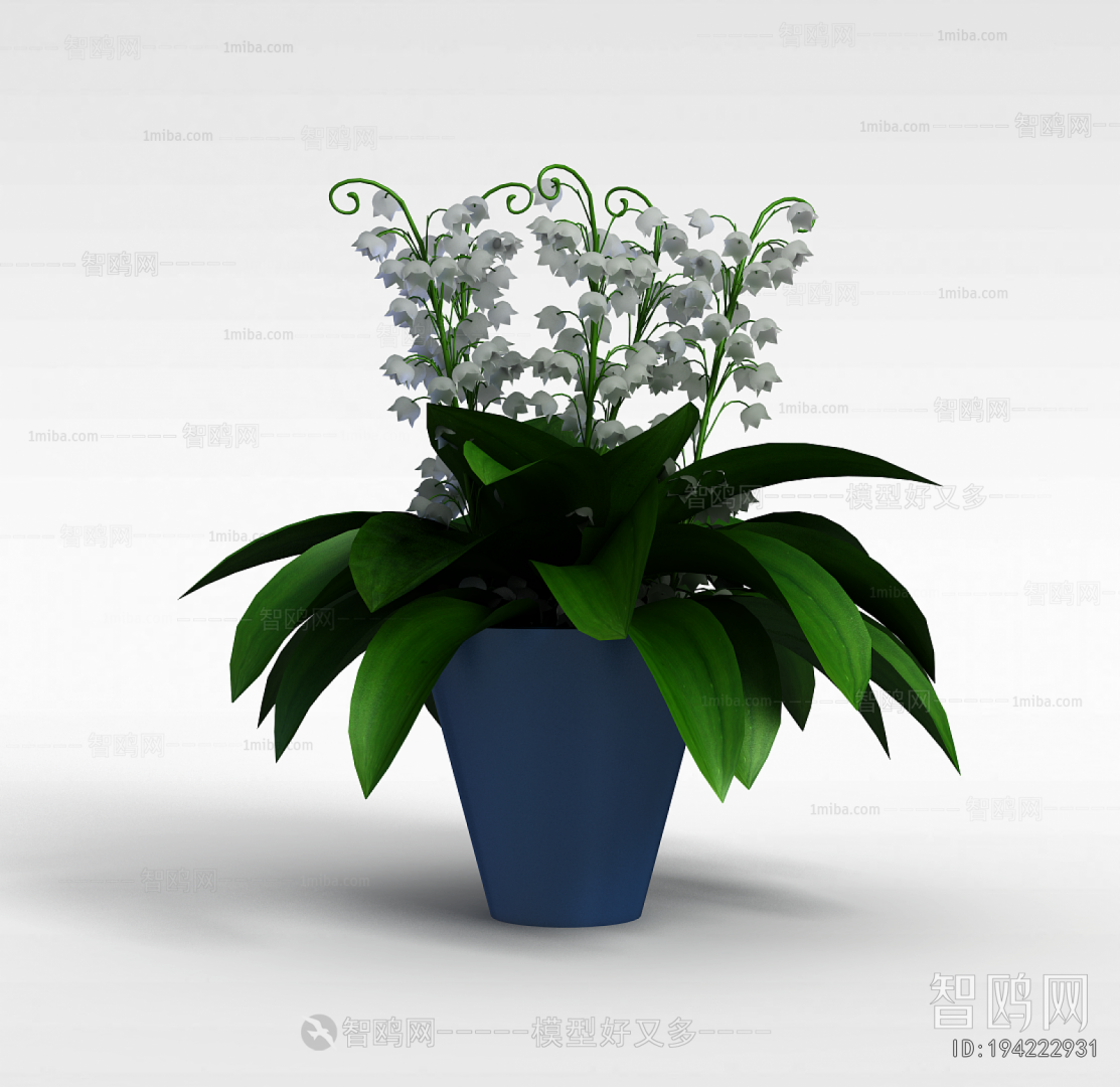 Modern Potted Green Plant