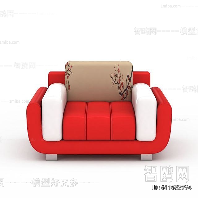 New Chinese Style Single Sofa