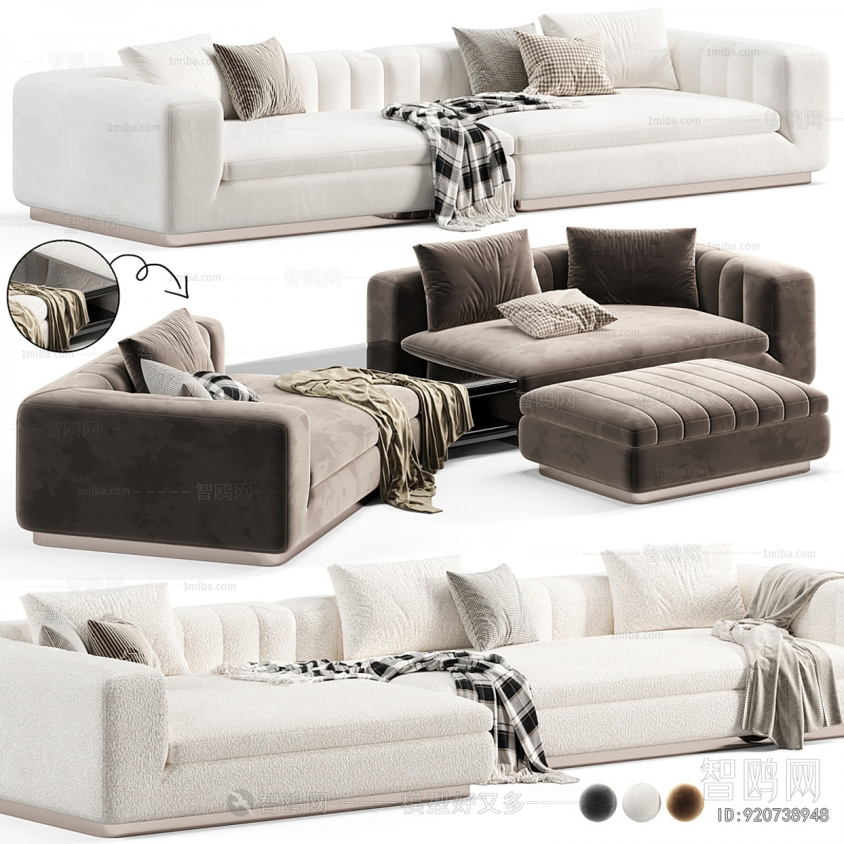 Modern Multi Person Sofa
