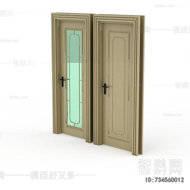 Simple European Style Single Door