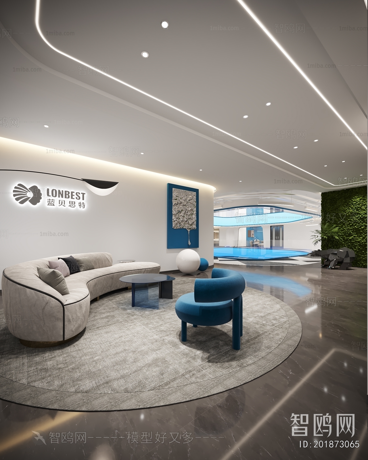 Modern Office Reception Desk