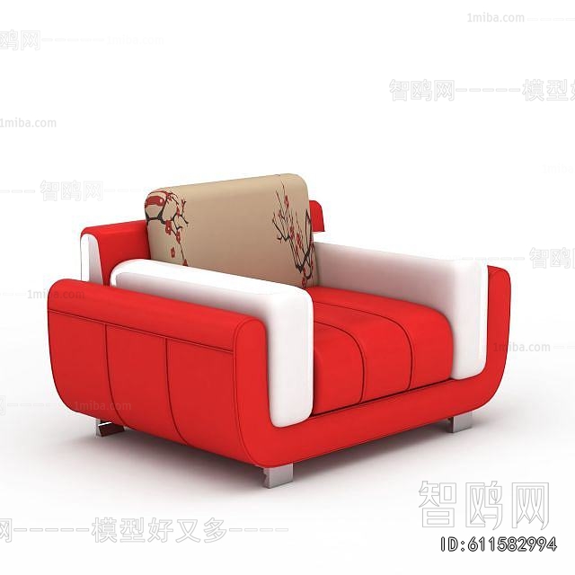 New Chinese Style Single Sofa