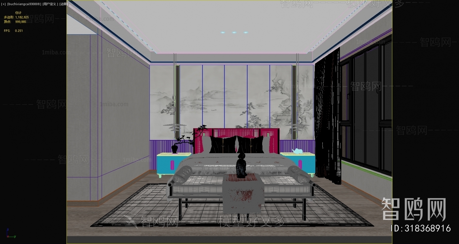 New Chinese Style Bedroom