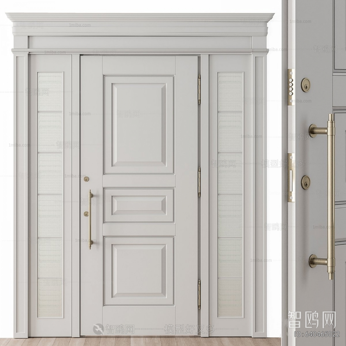 Simple European Style Single Door
