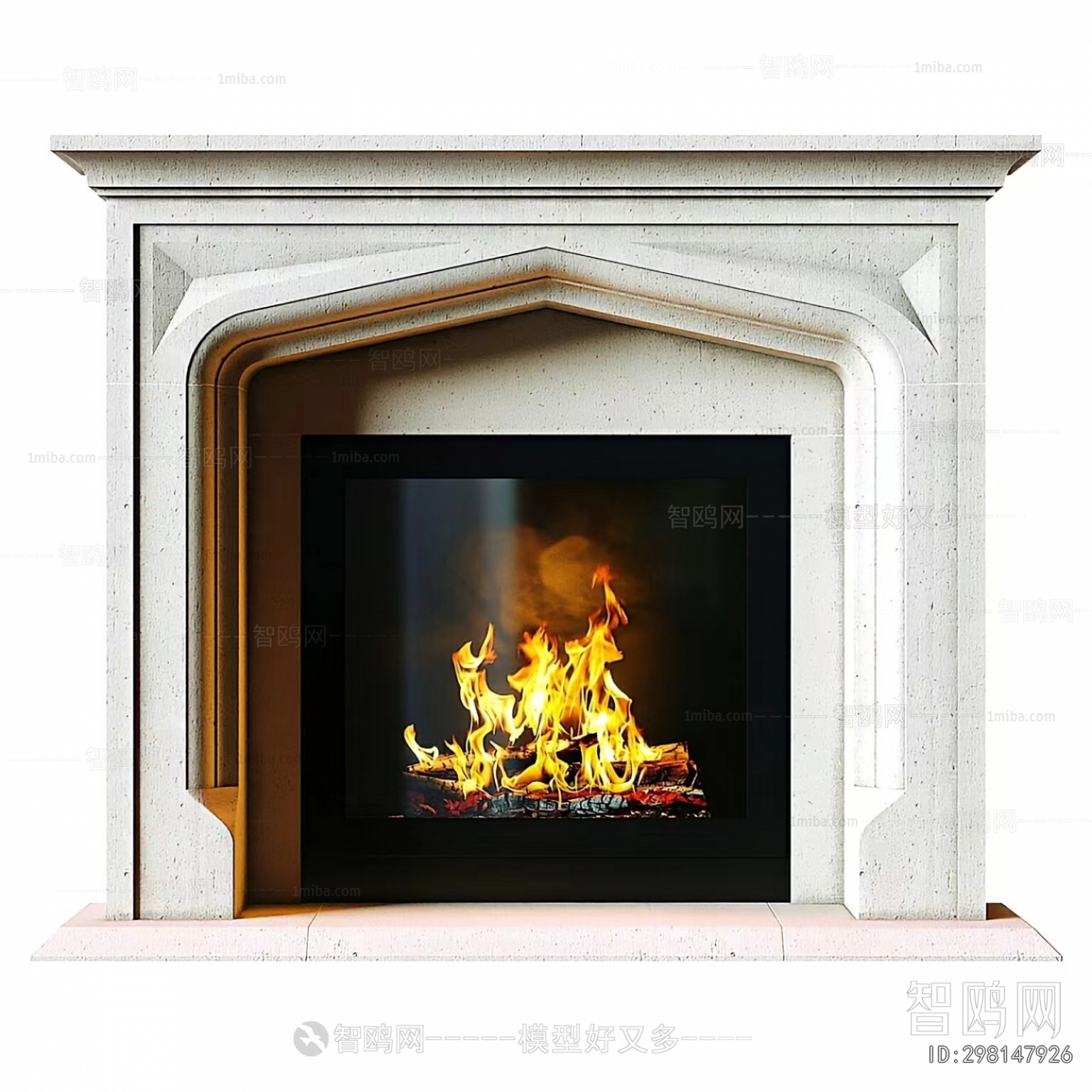 Simple European Style Fireplace