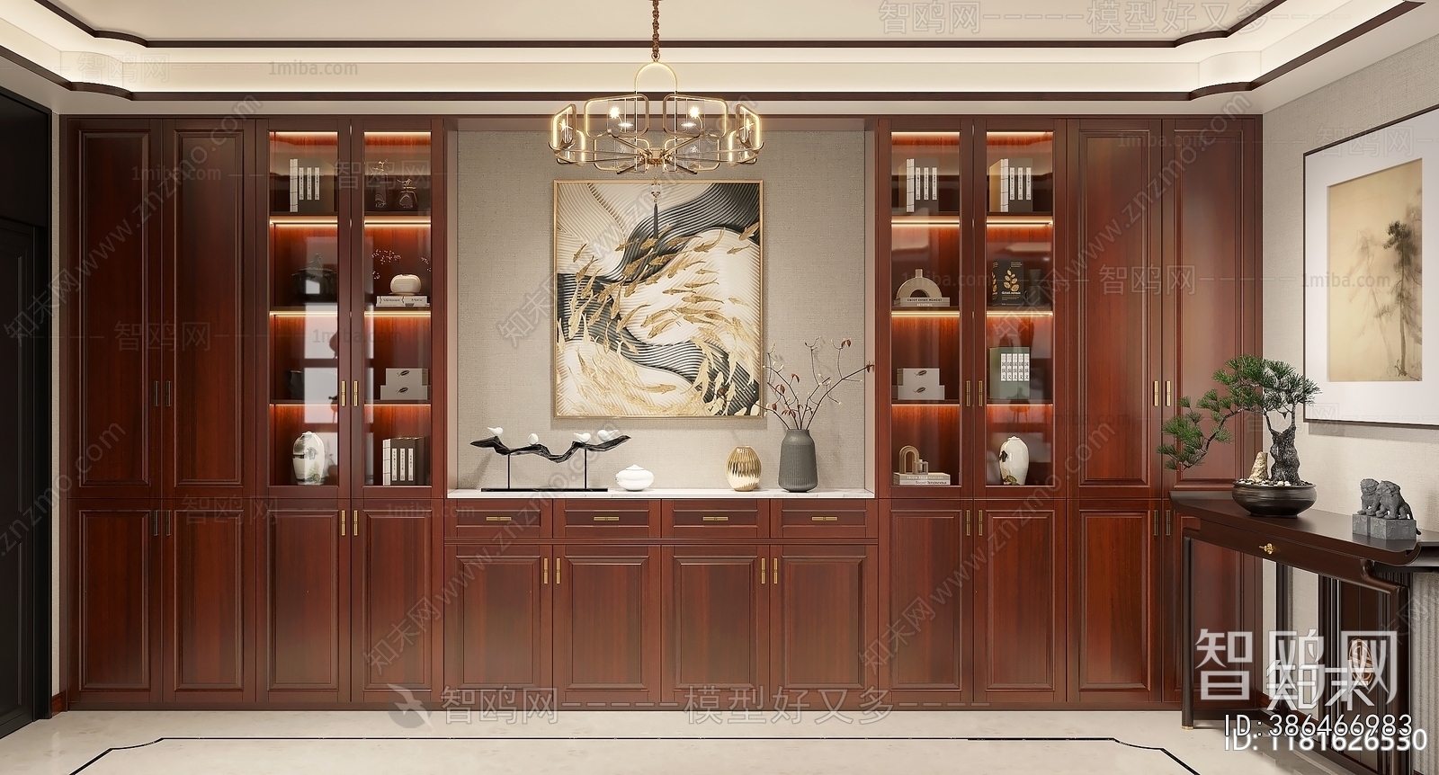 New Chinese Style Decorative Cabinet