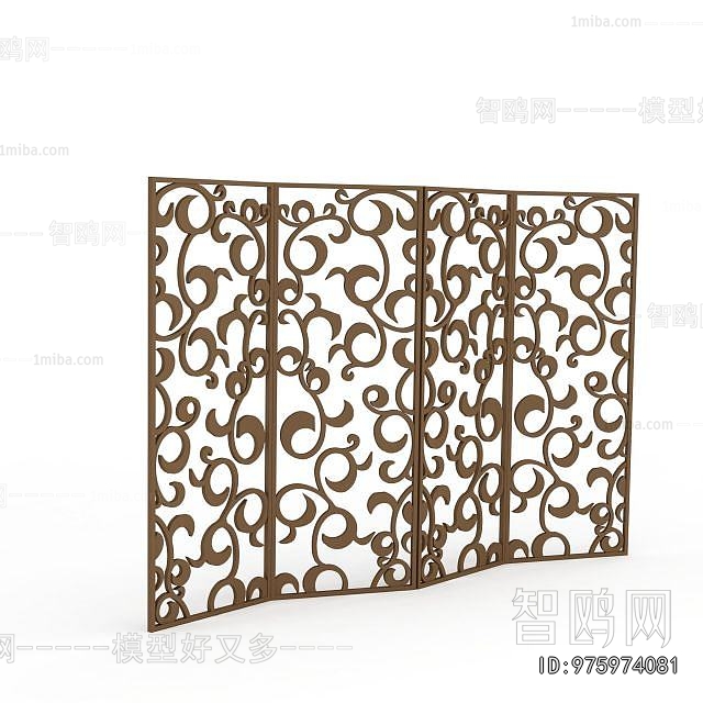 New Chinese Style Wooden Screen Partition