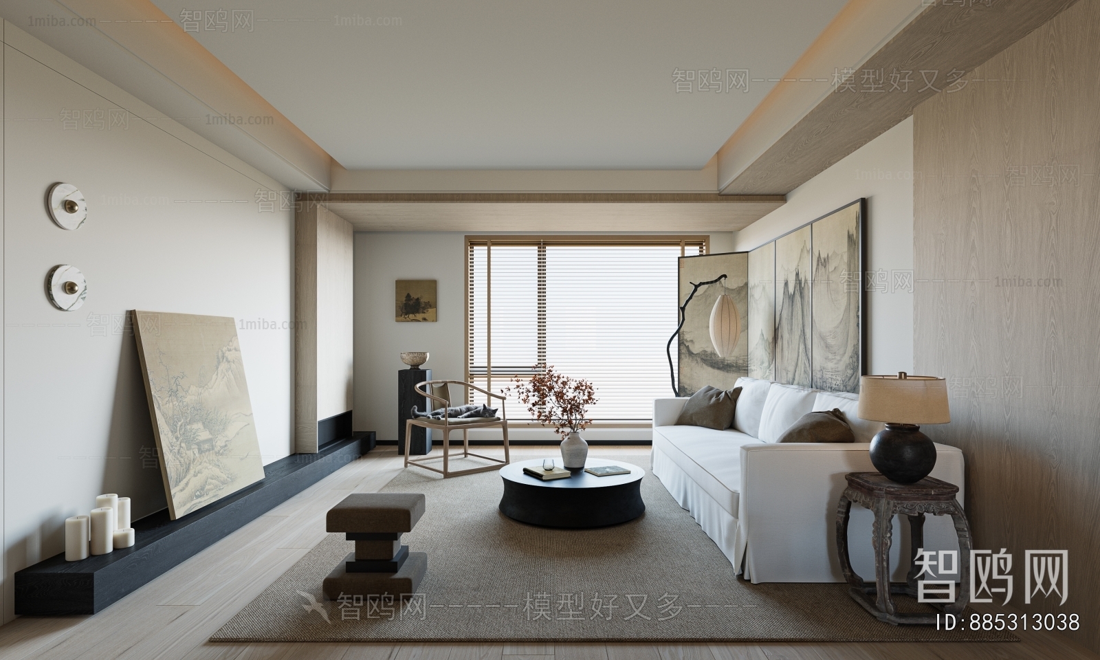 New Chinese Style A Living Room