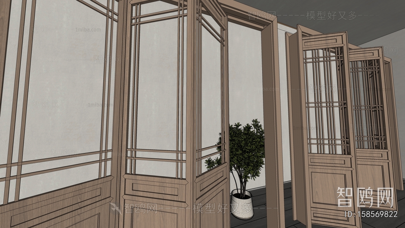 New Chinese Style Sliding Door