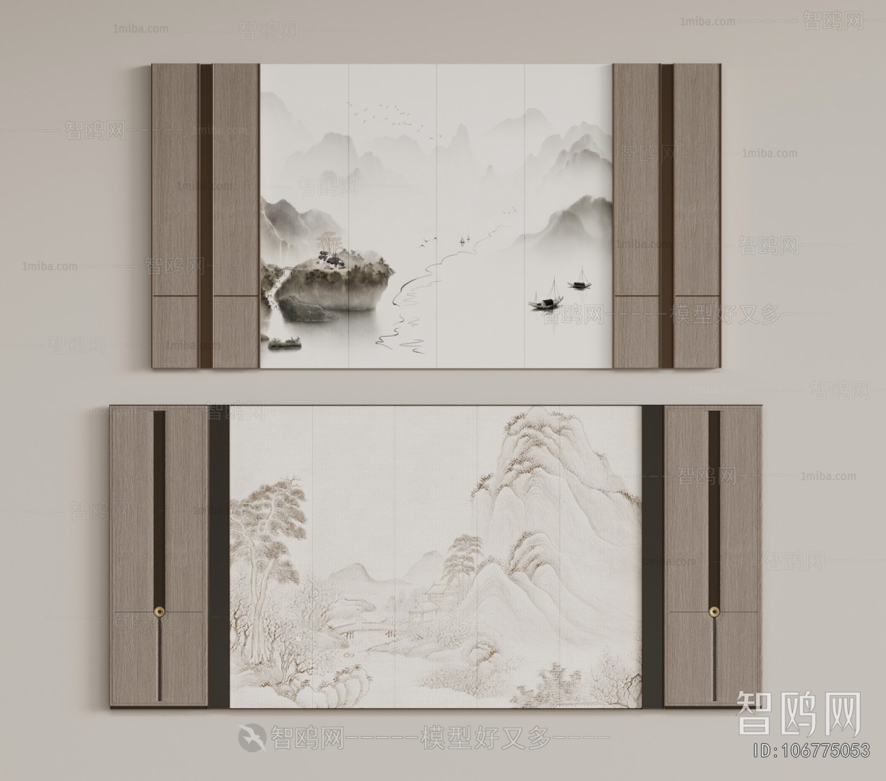 New Chinese Style TV Wall