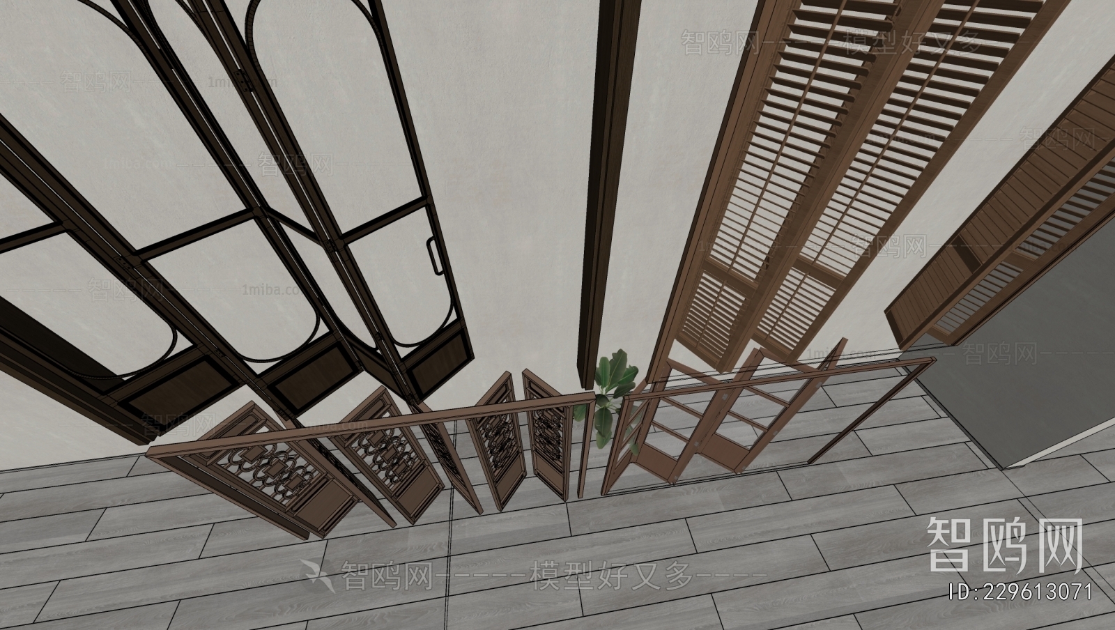 New Chinese Style Sliding Door